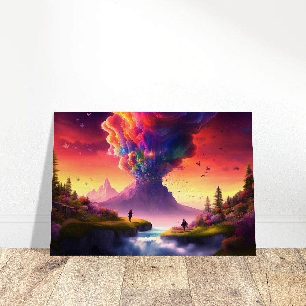 Chromatic Eruptions: A Spectacle of Volcanic Hues - Immortal Grafix