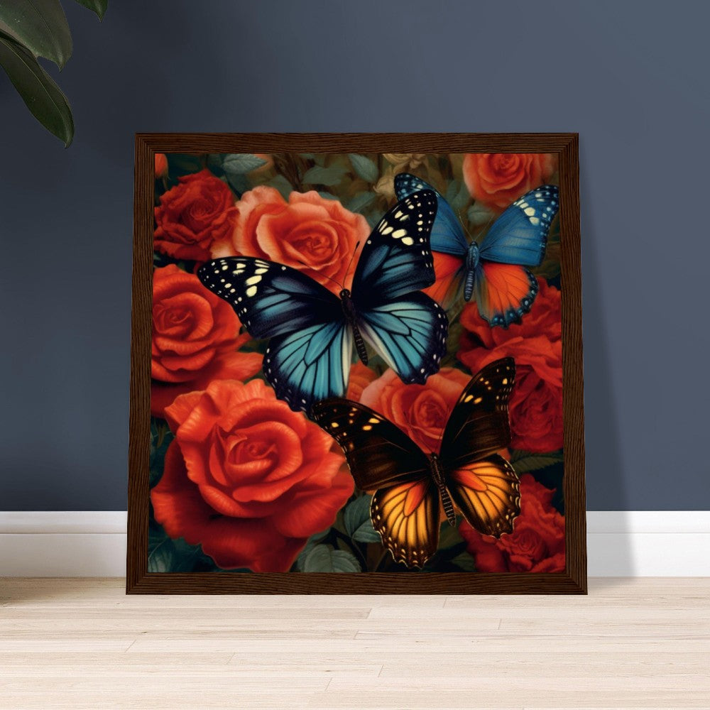 Butterflies In A Rose Garden - Immortal Grafix