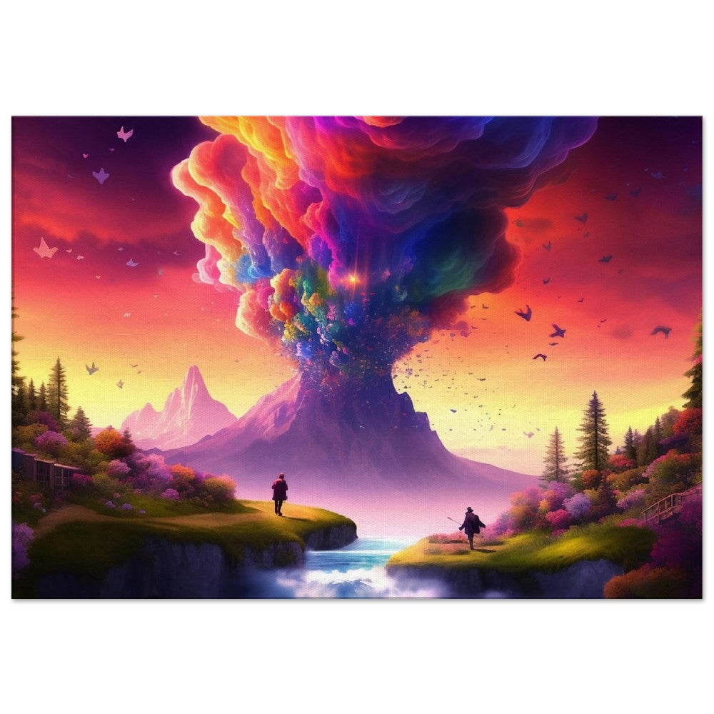 Chromatic Eruptions: A Spectacle of Volcanic Hues - Immortal Grafix